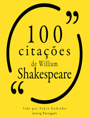 cover image of 100 citações de William Shakespeare
